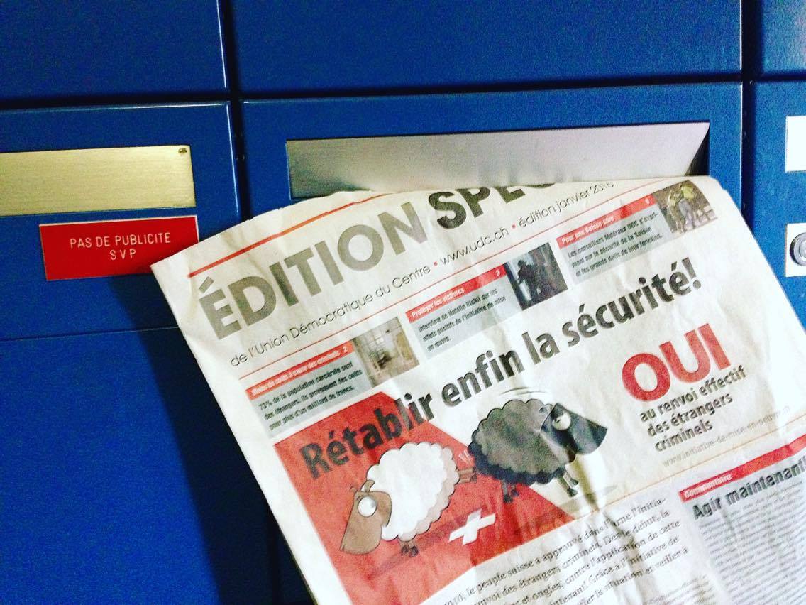 Pourquoi il est impératif de lire le tout-ménage de l’UDC