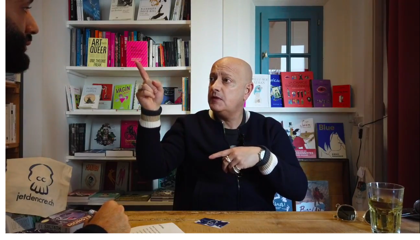 Avec Joseph Gorgoni alias Marie-Thérèse Porchet